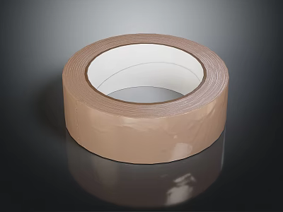 Strong Brown Adhesive Tape Roll For Home Office And Craft Use 3d model