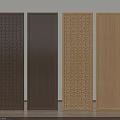 Wooden Decorative Screens Featuring Various Carved Patterns For Home Decor 3d model