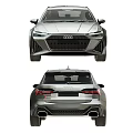 Audi Car Front And Rear Views With Stylish Design 3d model