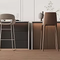 Modern Bar Chair Combination Bar Counter 3d model