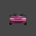 Pink Hyundai Classic Compact Sedan with Sleek Body Design Silver Wheels and Tinted Windows