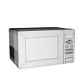 Bosch Stainless Steel Microwave With Digital Display Control Panel Buttons And Knob