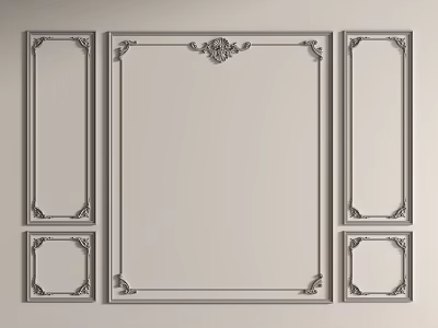 French Line French Gypsum Line Gypsum Component Carved 3d model