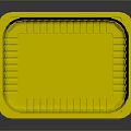 Practical Rectangular Yellow Plastic Tray For Kitchen Food Storage Daily Use