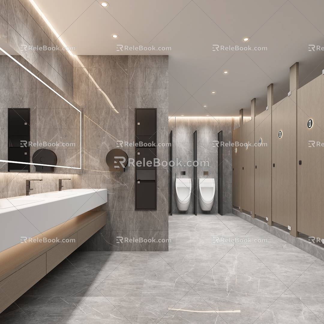 Public Toilet Shopping Mall Toilet Hotel Toilet Sales Department Toilet 3d model