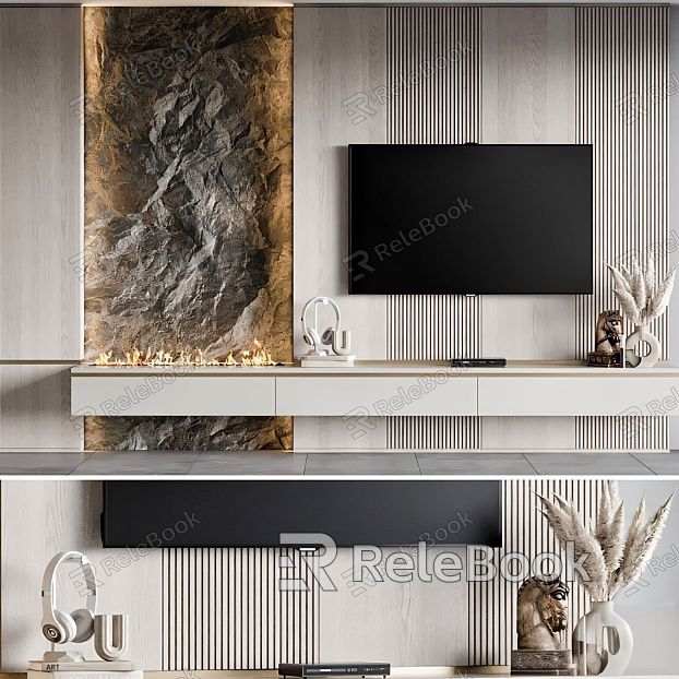 TV background wall TV accessories ornaments TV cabinet model