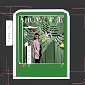 Green Show Time Photo Check In Spot With Curtain Decorations And Woman Taking