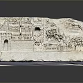 Detailed Stone Relief Sculpture With Architectural Scenes And Tree Carvings