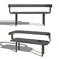 Sleek Modern Leisure Chair Design With Wooden Frame And Gray Upholstered Seat