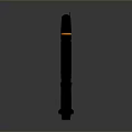 Gray Rocket With Orange Stripe Vertical Launch Vehicle For Space Exploration