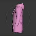 Pink Hooded Sweatshirt with Front Zipper and Side Pockets Casual Design for Comfortable Wear