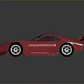 Pink Sports Car With Sleek Design Rear Spoiler And Shiny Exterior