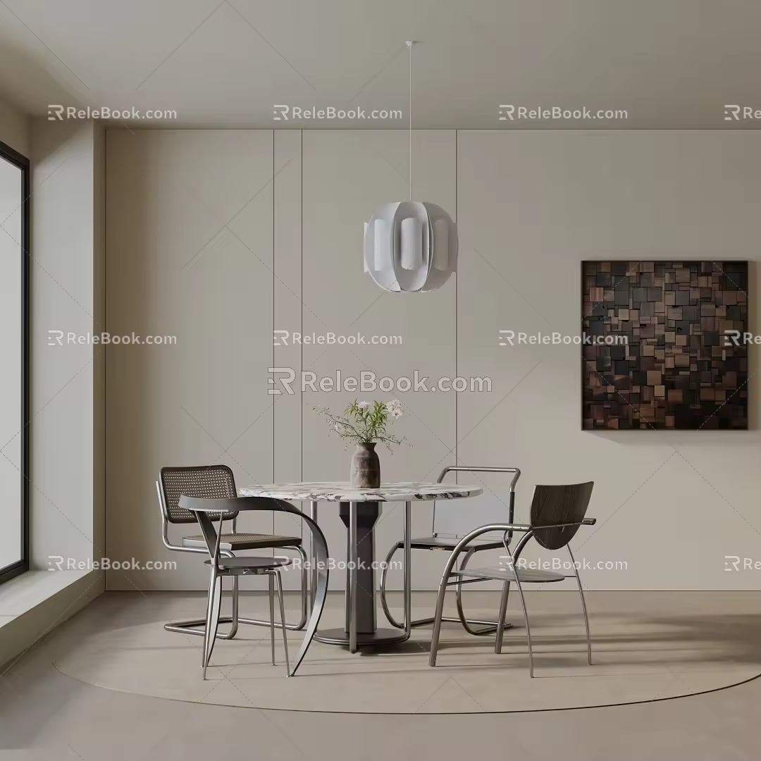 Modern table combination 3d model