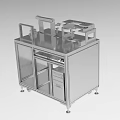 Stainless Steel Industrial Workbench With Cabinet Drawer And Top Frame Structure For Industrial Use