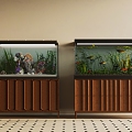 Middle style fish tank 3d model