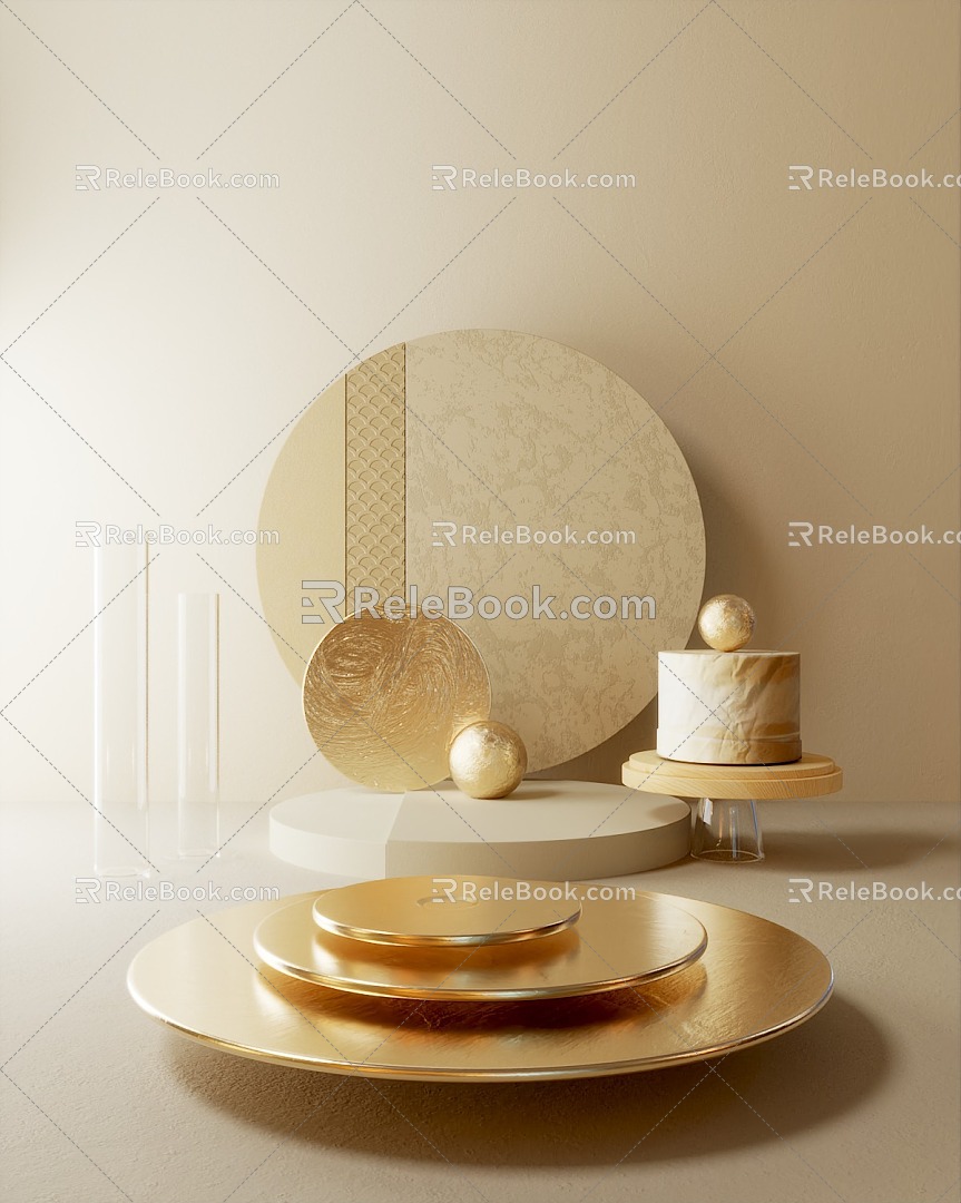 Still Life Display Stand E-commerce Products Booth E-commerce Meichen 3d model