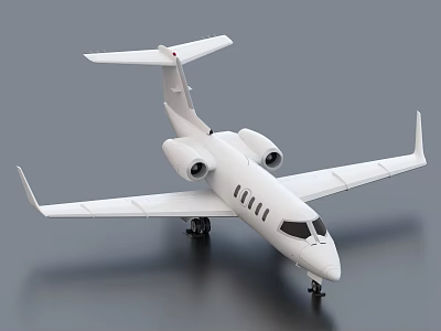 Sleek White Passenger Jet With Modern Design Twin Engines And Streamlined Fuselage 3d model