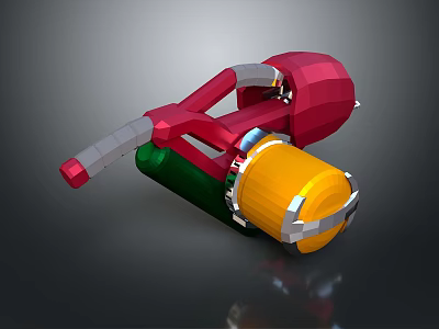3D Modeled Colorful Computer Accessory With Red Green And Yellow Design 3d model