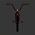Modern Red BMX Bicycle With Stylish Design On Sleek Reflective Surface 3d model