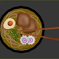 Commercial Kitchen Equipment For Ramen Making With Bowl Chopsticks And Ingredients