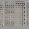 Modern partition cement brick partition 3d model
