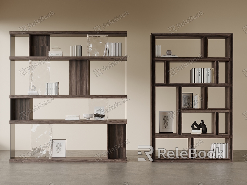 New Chinese Partition Cabinet Bookcase Display Cabinet model