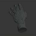 3D Anatomical Hand Model Featuring Detailed Texture And Gray Surface