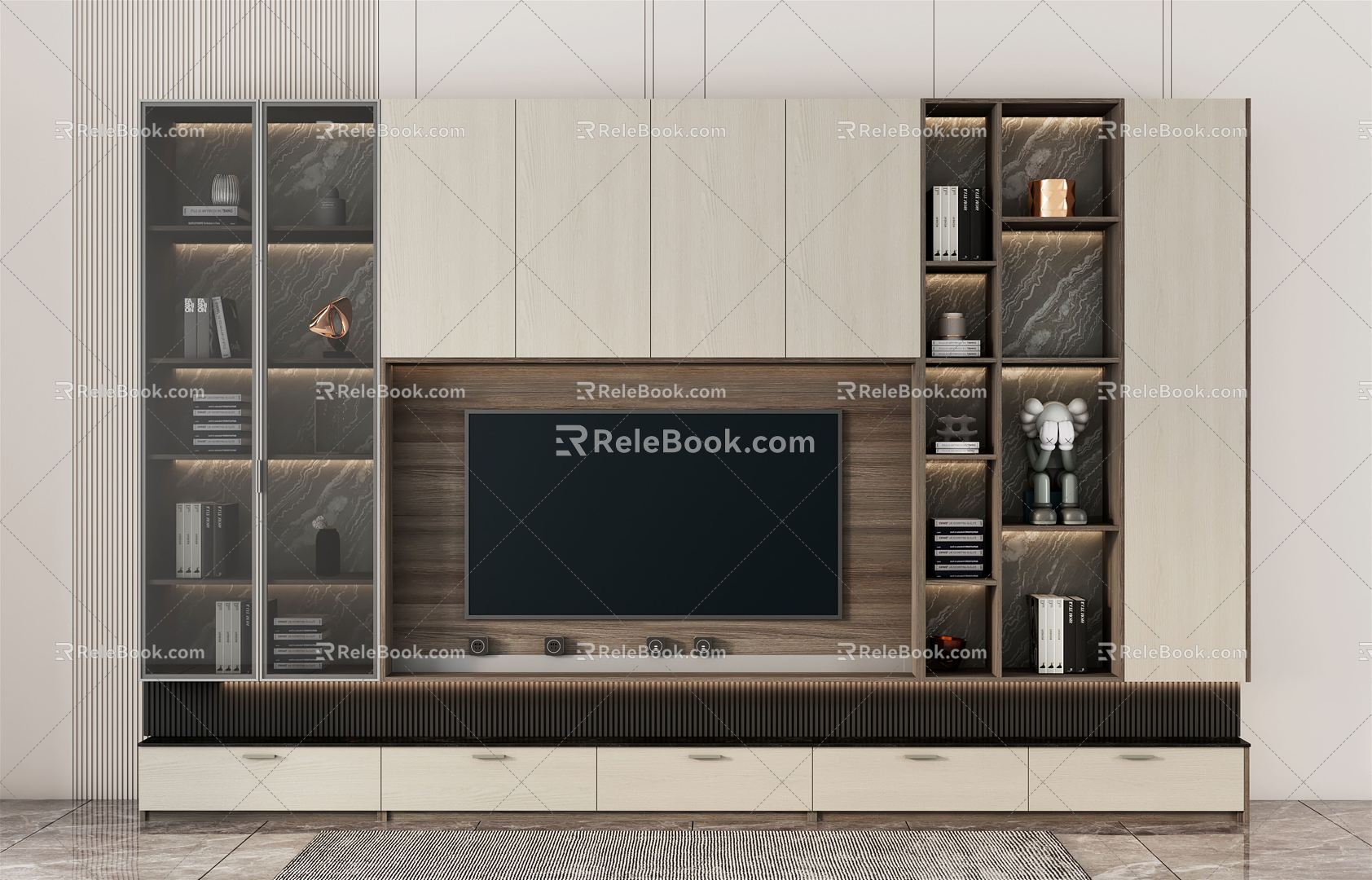 Modern TV Background Cabinet TV Cabinet Background Wall 3d model