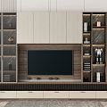 Modern TV Background Cabinet TV Cabinet Background Wall 3d model