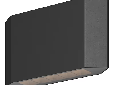 Sleek Modern Black Outdoor Wall Light With Slim LED Design For Exterior 3d model