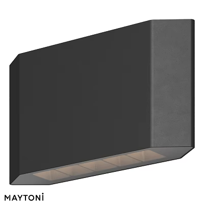 Sleek Modern Black Outdoor Wall Light With Slim LED Design For Exterior 3d model