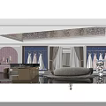 Bridal Shop Interior Design With Wedding Dresses Display Elegant Jewelry Counter And Comfortable Sofa Seating
