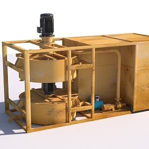 Fully automatic cement mixing and pulping station 3d model