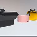 Cute Yellow Cartoon Headphone Speaker with Bluetooth Wireless Design and Pink Black Color Variants