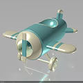 Blue Toy Airplane Model With White Wings Wheels And Aerospace Inspired Design