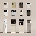 Various Styles Of Water Dispensers And Coffee Machines With Different Colors And Designs