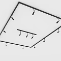 Modern Design Black Frame Ceiling Mounted Lighting Furniture With Multiple Light Fixtures