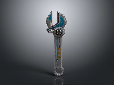 Durable Metal Adjustable Wrench Hardware Tool For Repair And Maintenance 3d model