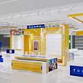 LEGO Shopping Mall Store With Yellow White Interior Display Shelves And Cartoon Decorations