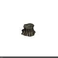 Four Rustic Stone And Wood Tree Stumps With Natural Textured Surfaces And Crafted Design
