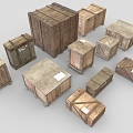 Wooden Boxes Cargo Boxes Cargo Boxes Cargo Boxes Cargo Terminals Cargo Transport Boxes Low Face Number Low Mold Simple Mold Game Video Level Realism 3d model