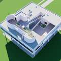 Villa Savoy Corbusier 3d model