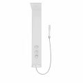 Modern Shower Sauna Design With Wall Mounted Controls And Sleek Shower Head