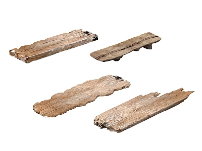 Rustic Natural Wood Console Tables With Unique Shapes For Home Decoration 3d model