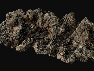 Mountains Terrain Stone Land Seaside 3d model