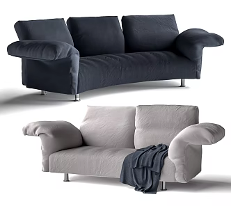 Edra Fabric Sofa Living Room Sofa Petal Sofa 3d model