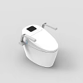 Modern Intelligent Toilet with White Design Armrests and Smart Control Panel