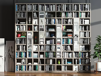 Modern bookcase 3d model