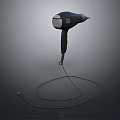 Stylish Black Modern Hair Dryer With Corded Design For Professional Styling