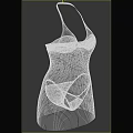 Sheer Mesh Sling Dress For Women With Fitted Style And Sheer Fabric Design